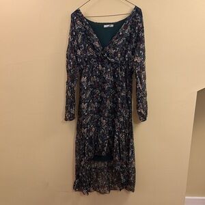 Chic Floral Long Sleeve Dress